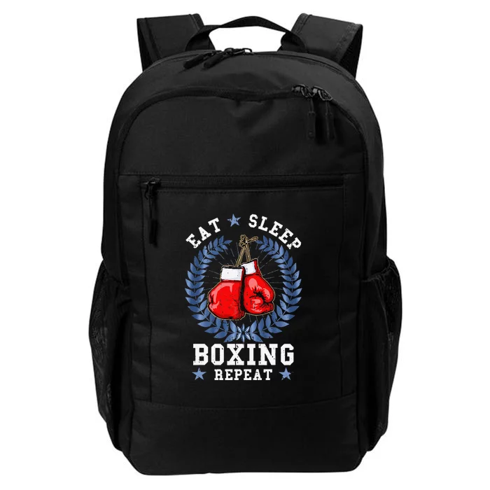 Eat Sleep Box Boxing Lover Gym Boxer Kickboxing Kickboxer Daily Commute Backpack