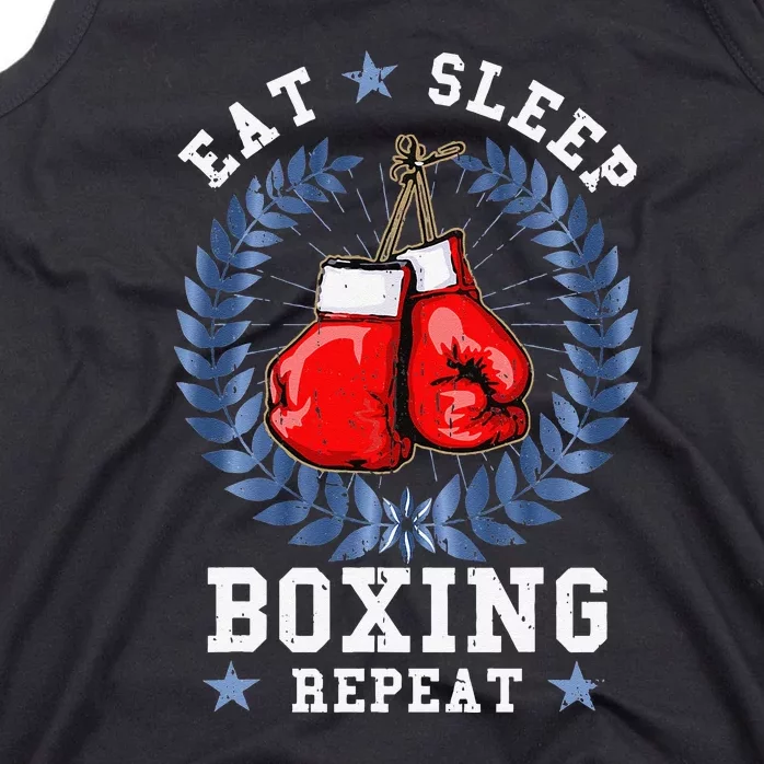 Eat Sleep Box Boxing Lover Gym Boxer Kickboxing Kickboxer Tank Top