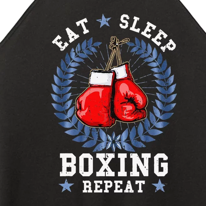 Eat Sleep Box Boxing Lover Gym Boxer Kickboxing Kickboxer Women’s Perfect Tri Rocker Tank