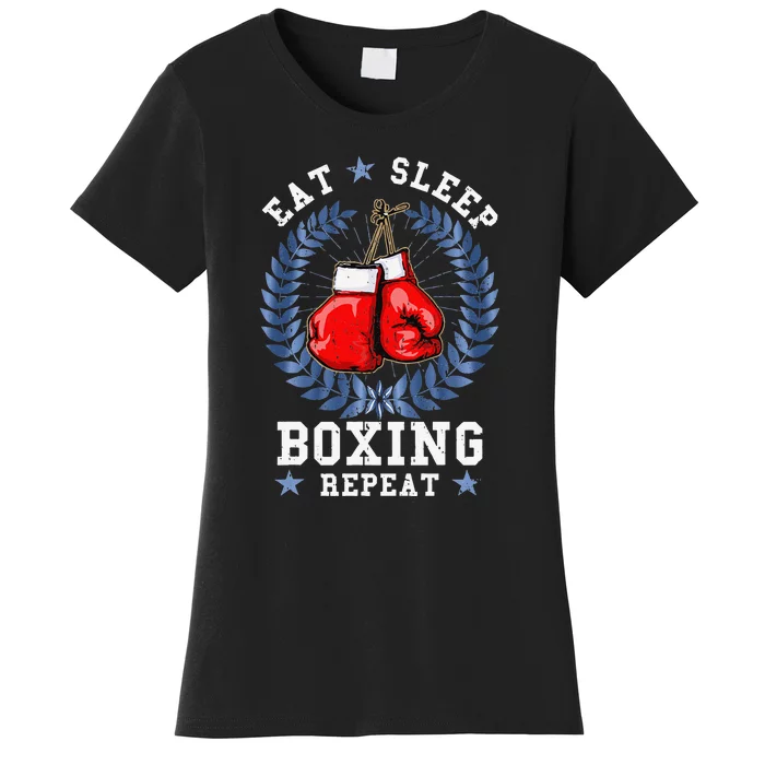 Eat Sleep Box Boxing Lover Gym Boxer Kickboxing Kickboxer Women's T-Shirt