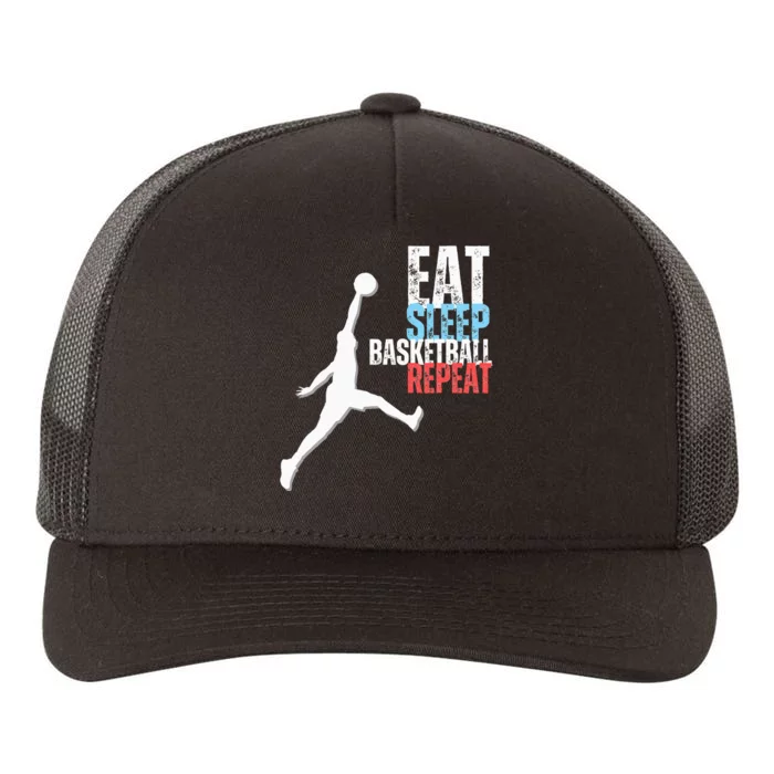 Eat Sleep Basketball Repeat Players Yupoong Adult 5-Panel Trucker Hat