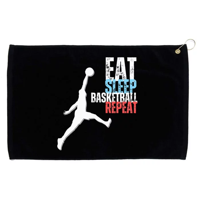 Eat Sleep Basketball Repeat Players Grommeted Golf Towel