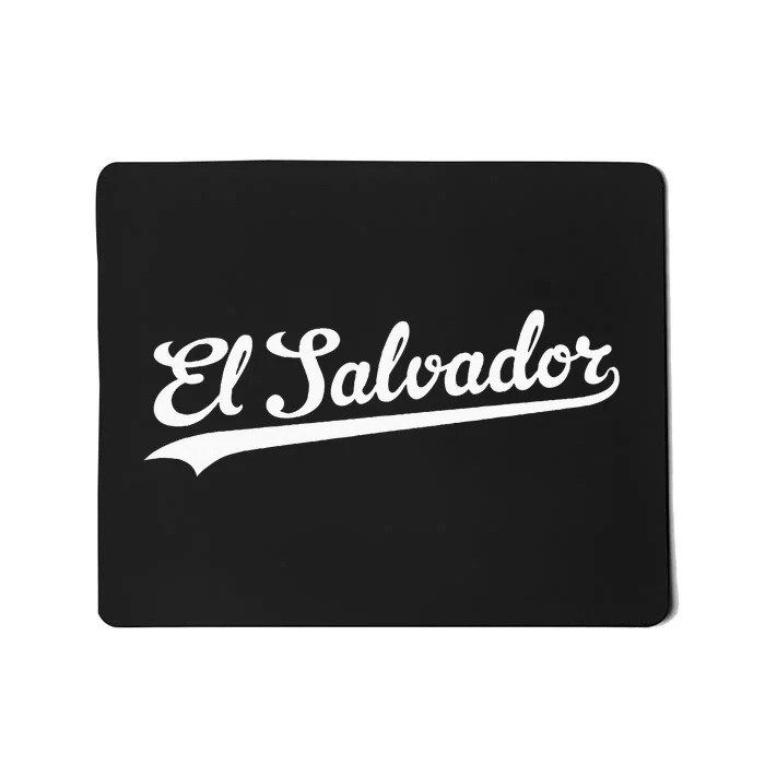 El Salvador Baseball Jersey Script Vintage Retro Style Mousepad