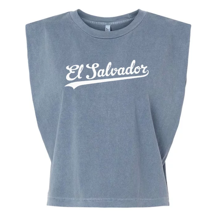 El Salvador Baseball Jersey Script Vintage Retro Style Garment-Dyed Women's Muscle Tee