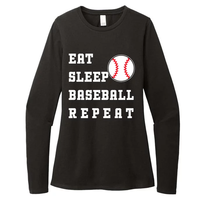 Eat Sleep Baseball Repeat Womens CVC Long Sleeve Shirt