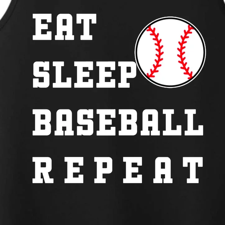 Eat Sleep Baseball Repeat Performance Tank