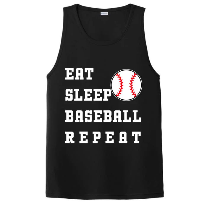 Eat Sleep Baseball Repeat Performance Tank