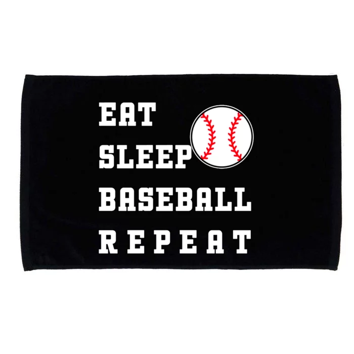 Eat Sleep Baseball Repeat Microfiber Hand Towel