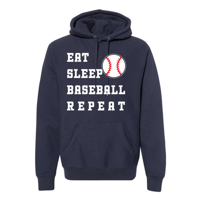 Eat Sleep Baseball Repeat Premium Hoodie