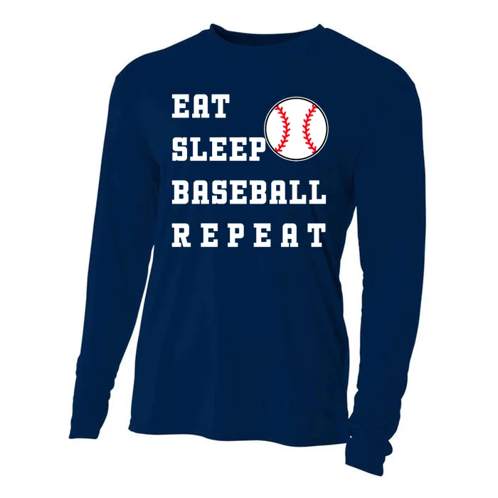 Eat Sleep Baseball Repeat Cooling Performance Long Sleeve Crew