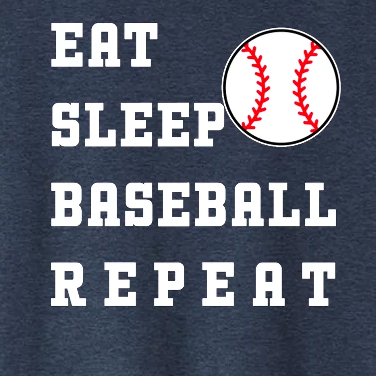 Eat Sleep Baseball Repeat Women's Crop Top Tee