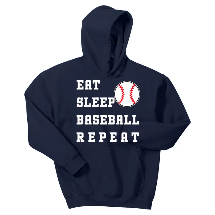 Eat Sleep Baseball Repeat Kids Hoodie