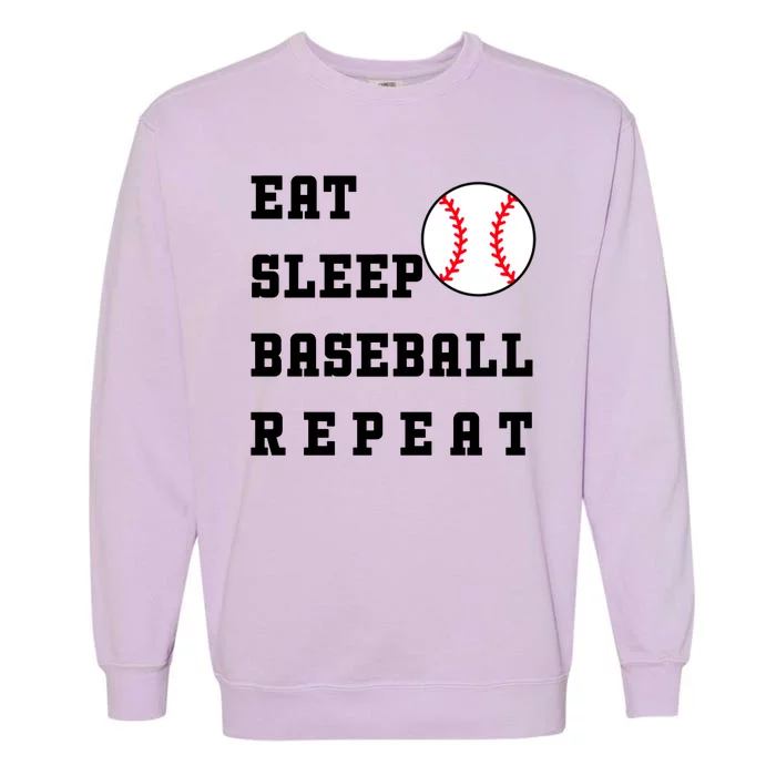 Eat Sleep Baseball Repeat Garment-Dyed Sweatshirt