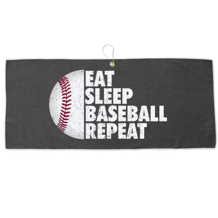 Eat Sleep Baseball Repeat Baseball Player Funny Baseball Large Microfiber Waffle Golf Towel