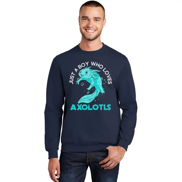 Exotic Salamander Boys Amphibian Lover Pet Axolotl Tall Sweatshirt