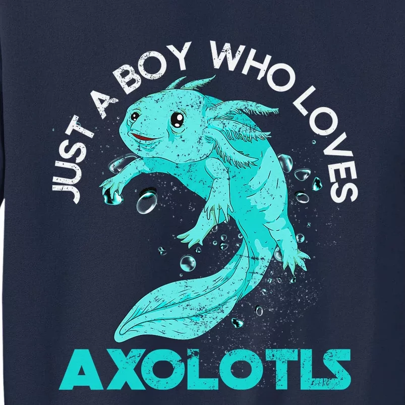 Exotic Salamander Boys Amphibian Lover Pet Axolotl Tall Sweatshirt