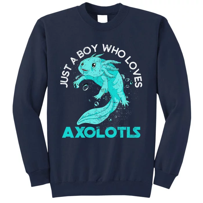 Exotic Salamander Boys Amphibian Lover Pet Axolotl Tall Sweatshirt