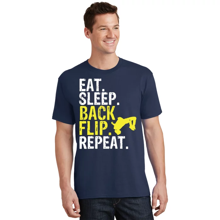 Eat Sleep Back Flip Repeat Acrobat Gymnastics Gift T-Shirt