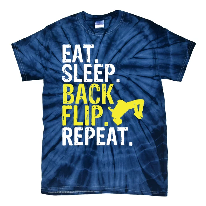 Eat Sleep Back Flip Repeat Acrobat Gymnastics Gift Tie-Dye T-Shirt