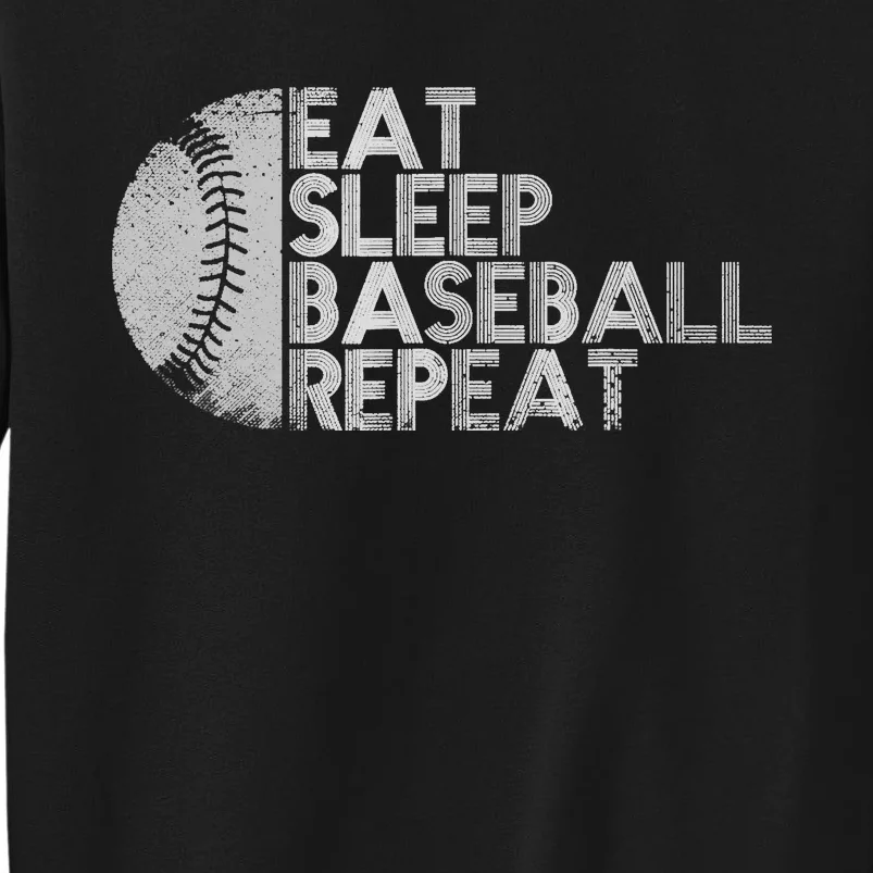 Eat Sleep Baseball Repeat Baseball Player Funny Baseball Sweatshirt