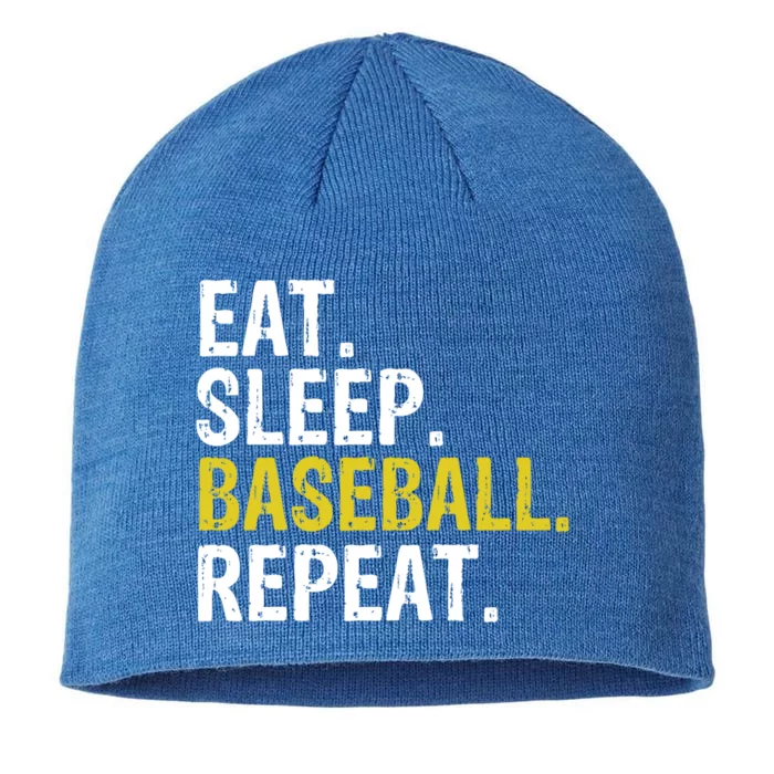 Eat Sleep Baseball Repeat Gift 8 1/2in Sustainable Knit Beanie