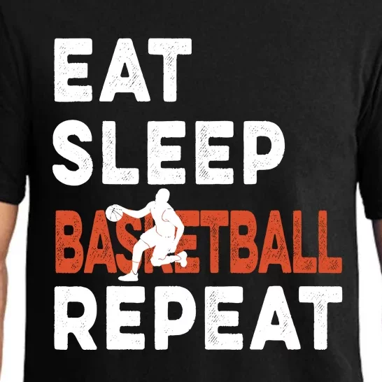 Eat Sleep Basketball Repeat Basketball Sports Funny Pajama Set