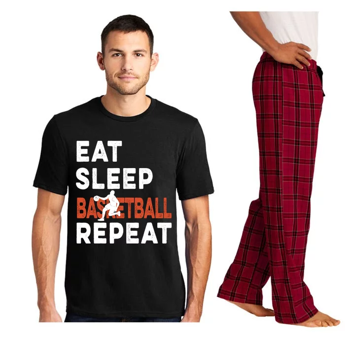 Eat Sleep Basketball Repeat Basketball Sports Funny Pajama Set