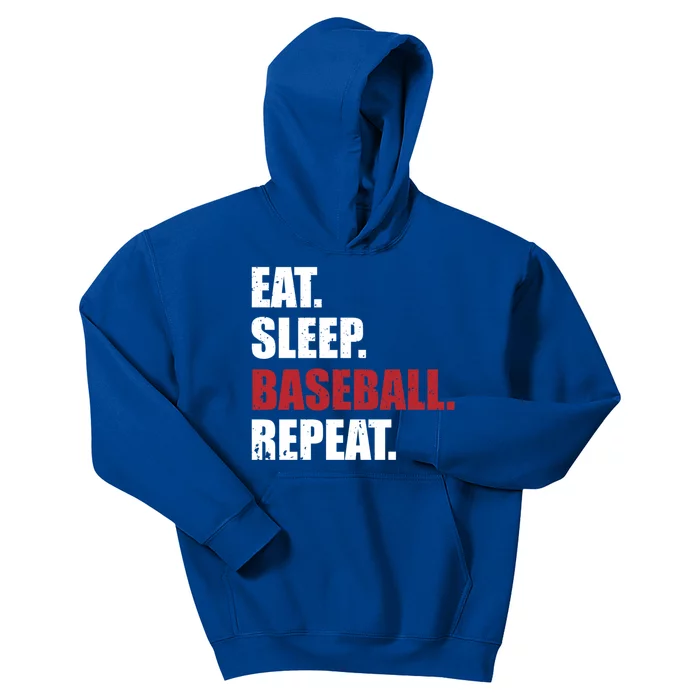 Eat Sleep Baseball Repeat Gift Kids Hoodie