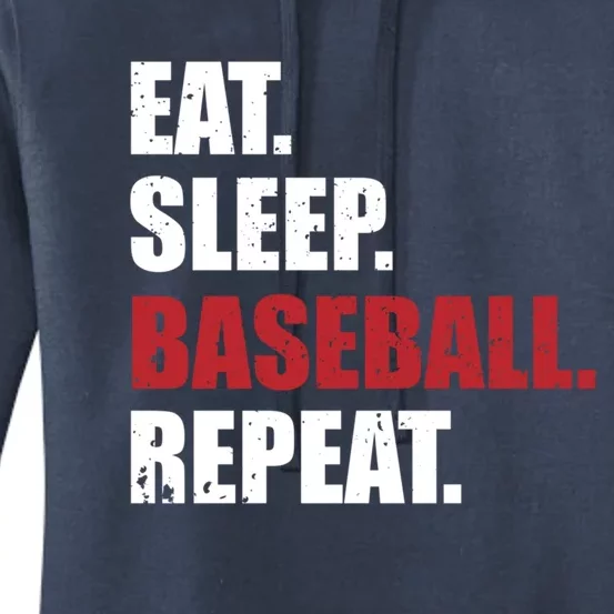 Eat Sleep Baseball Repeat Gift Women's Pullover Hoodie