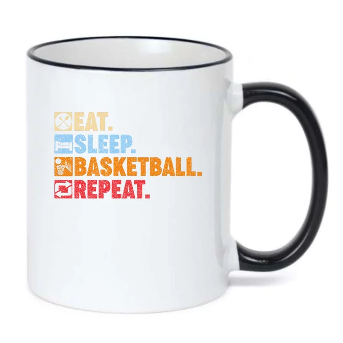 Eat Sleep Basketball Repeat Black Color Changing Mug