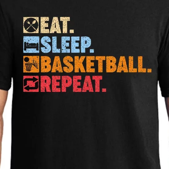 Eat Sleep Basketball Repeat Pajama Set