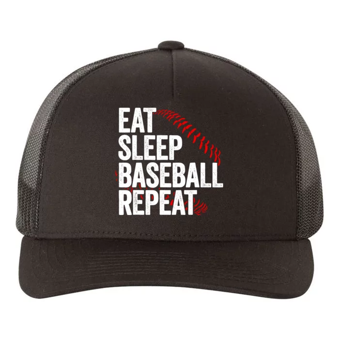 Eat Sleep Baseball Repeat Yupoong Adult 5-Panel Trucker Hat