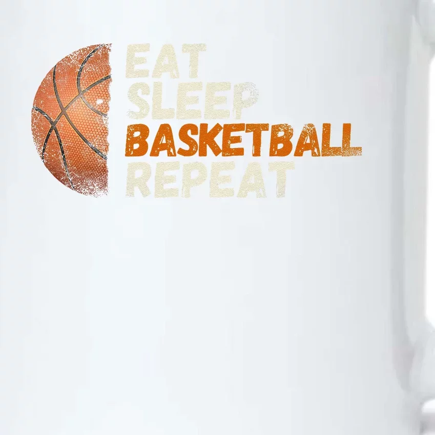 Eat Sleep Basketball Repeat Fun Basketball Fans Black Color Changing Mug