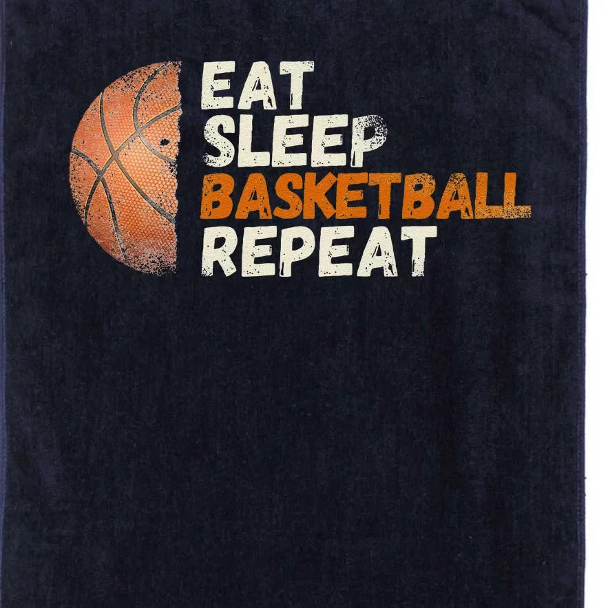 Eat Sleep Basketball Repeat Fun Basketball Fans Platinum Collection Golf Towel