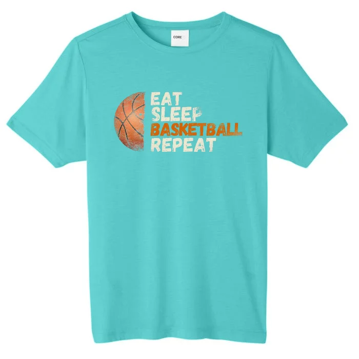 Eat Sleep Basketball Repeat Fun Basketball Fans ChromaSoft Performance T-Shirt