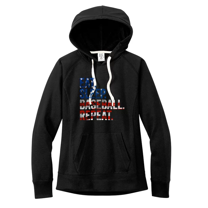 Eat Sleep Baseball Repeat Women's Fleece Hoodie