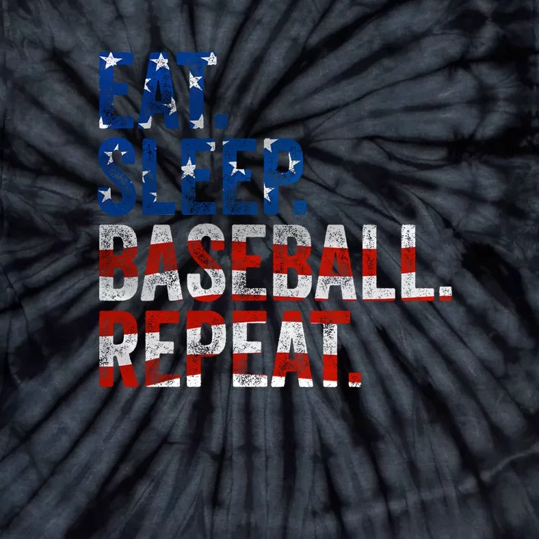 Eat Sleep Baseball Repeat Tie-Dye T-Shirt