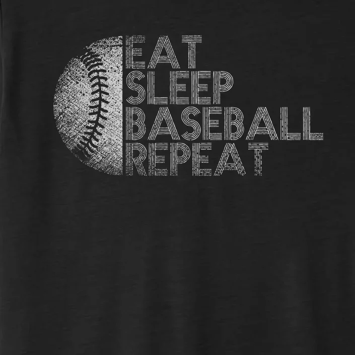 Eat Sleep Baseball Repeat Baseball Player Funny Baseball ChromaSoft Performance T-Shirt