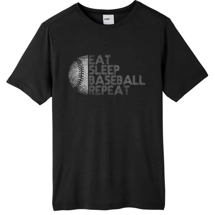 Eat Sleep Baseball Repeat Baseball Player Funny Baseball ChromaSoft Performance T-Shirt