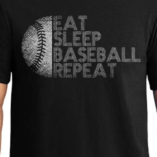 Eat Sleep Baseball Repeat Baseball Player Funny Baseball Pajama Set