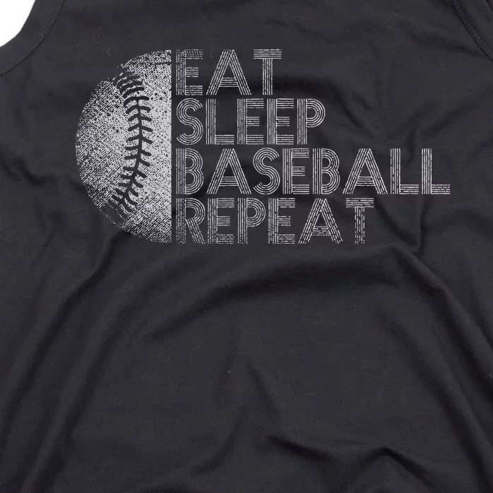 Eat Sleep Baseball Repeat Baseball Player Funny Baseball Tank Top