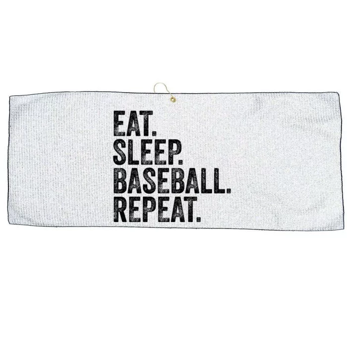 Eat Sleep Baseball Repeat Large Microfiber Waffle Golf Towel