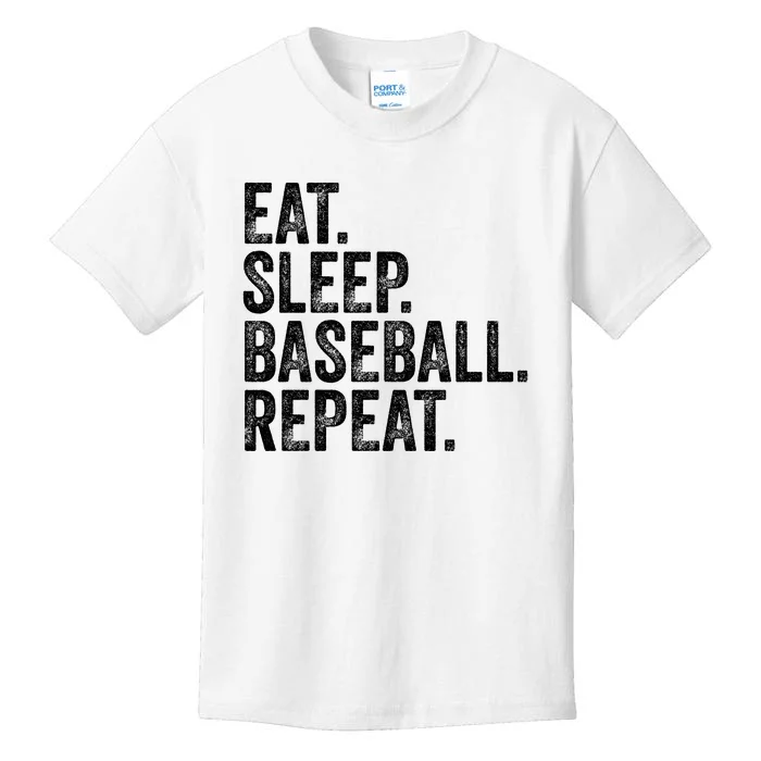 Eat Sleep Baseball Repeat Kids T-Shirt