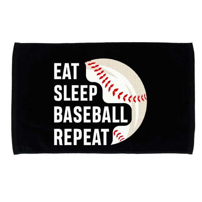 Eat Sleep Baseball Repeat Baseball Player Baseball Microfiber Hand Towel