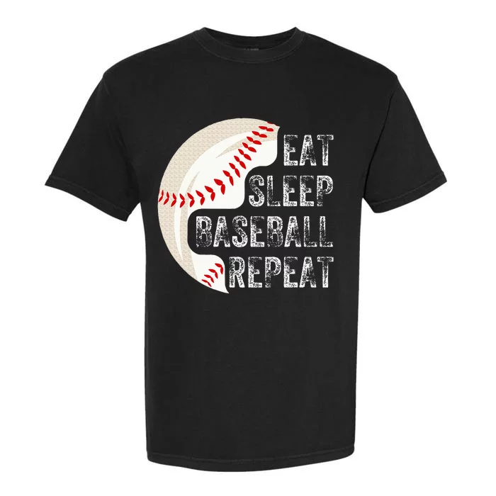 Eat Sleep Baseball Repeat Baseball Garment-Dyed Heavyweight T-Shirt