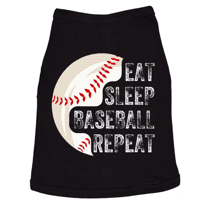 Eat Sleep Baseball Repeat Baseball Doggie Tank