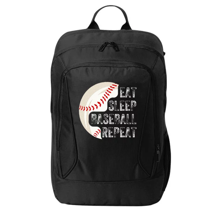 Eat Sleep Baseball Repeat Baseball City Backpack