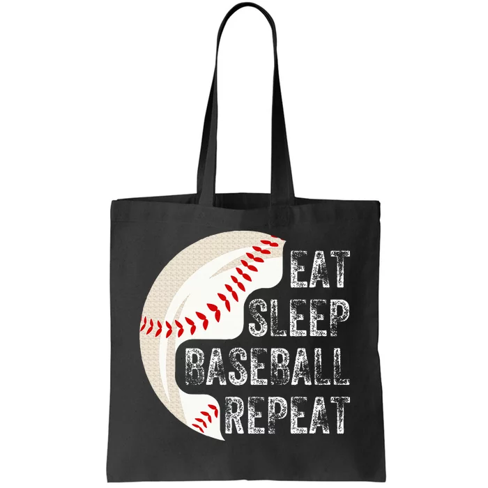 Eat Sleep Baseball Repeat Baseball Tote Bag