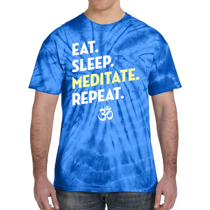 Eat Sleep Be Repeagift Meditation Yoga Gift Tie-Dye T-Shirt