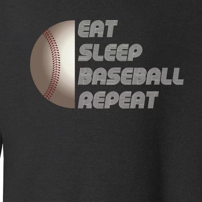 Eat Sleep Baseball Repeat Baseball Player Funny Baseball Toddler Sweatshirt